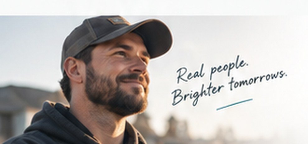 Working professional looking toward a brighter future